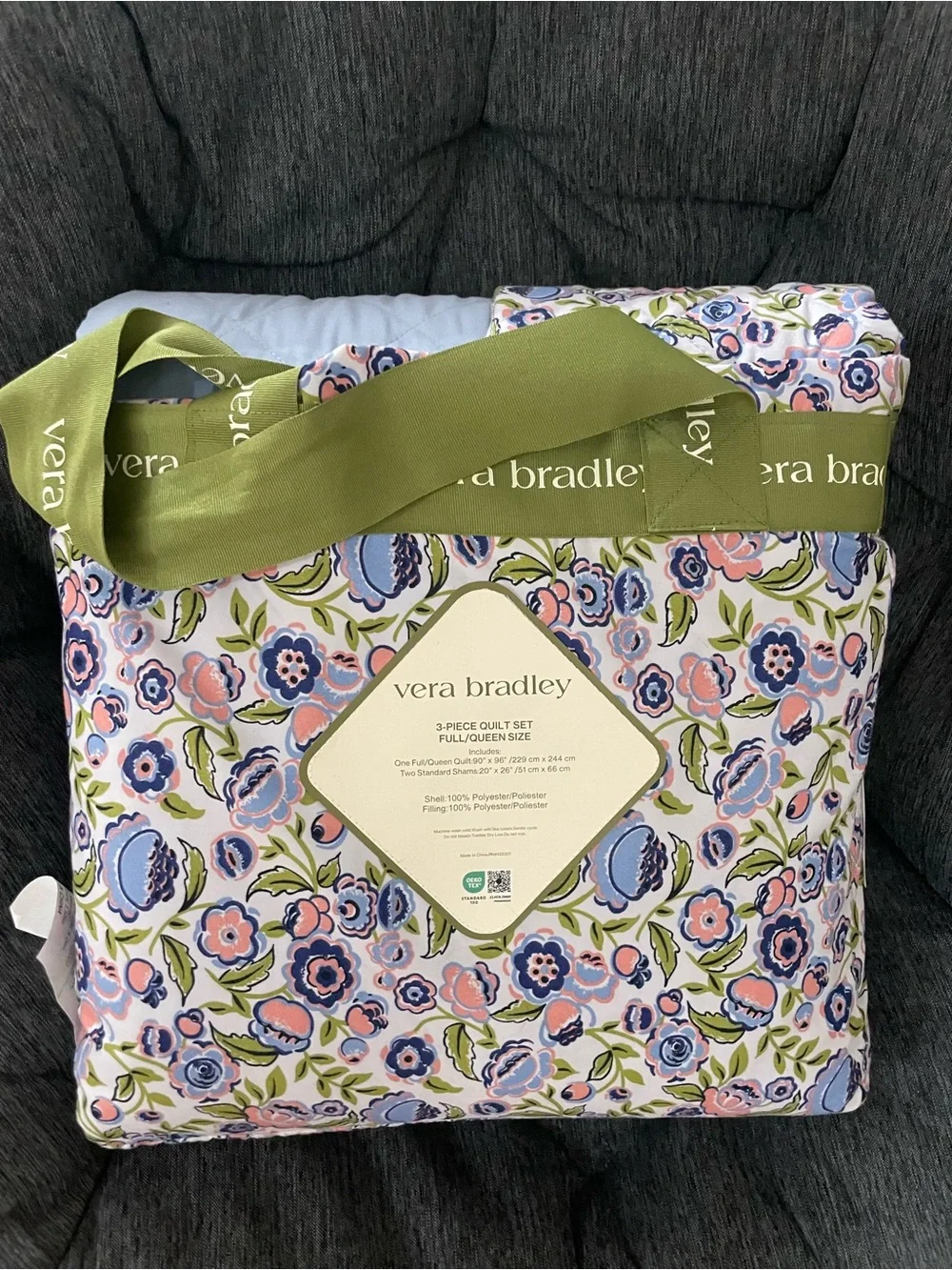 Vera Bradley Floral Quilt Set in Pink, Blue & Green